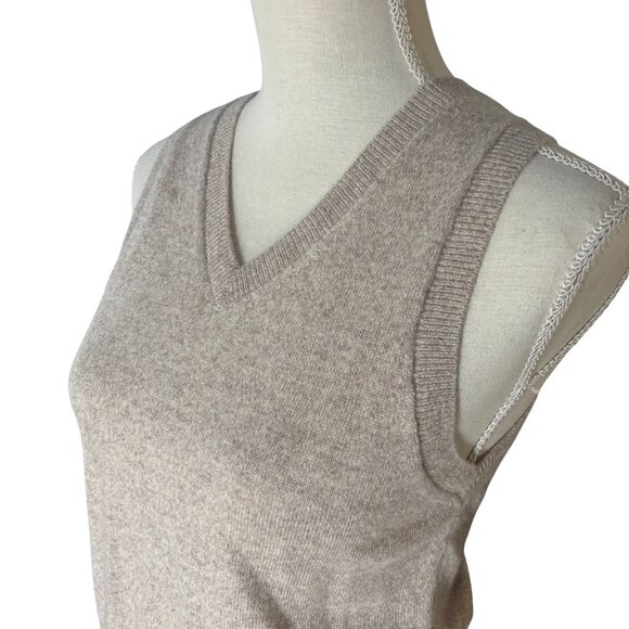 Reformation Reese Cashmere Tank sweater vest size XS foggy tan beige wool - Picture 7 of 12